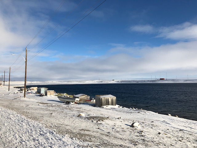 Open water in Cambridge Bay persists in early October. An ice-free summer might look attractive to some in the western Nunavut community where heavy ice conditions in the vicinity recently prevented the arrival of the large resupply barge. (PHOTO BY JANE GEORGE)