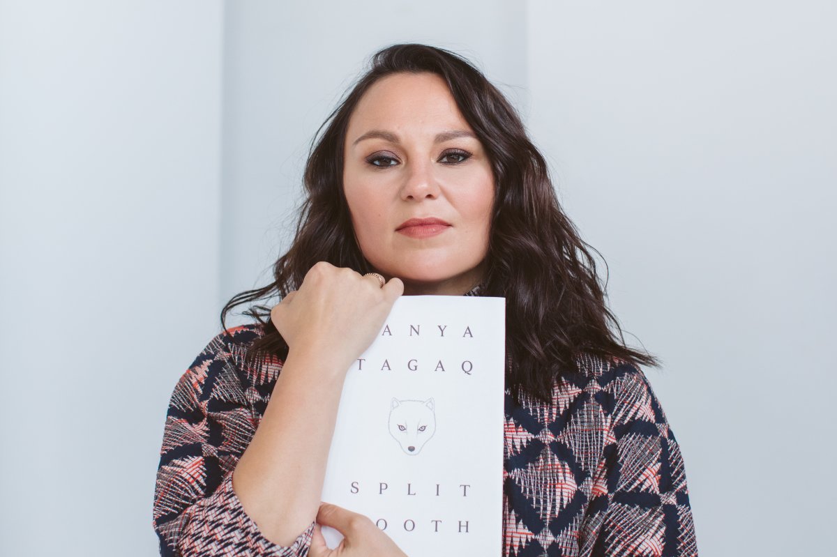 Nunavut's Tanya Tagaq holds a copy of her new book, Split Tooth, published by Penguin Random House Canada. (PHOTO COURTESY OF PENGUIN CANADA)