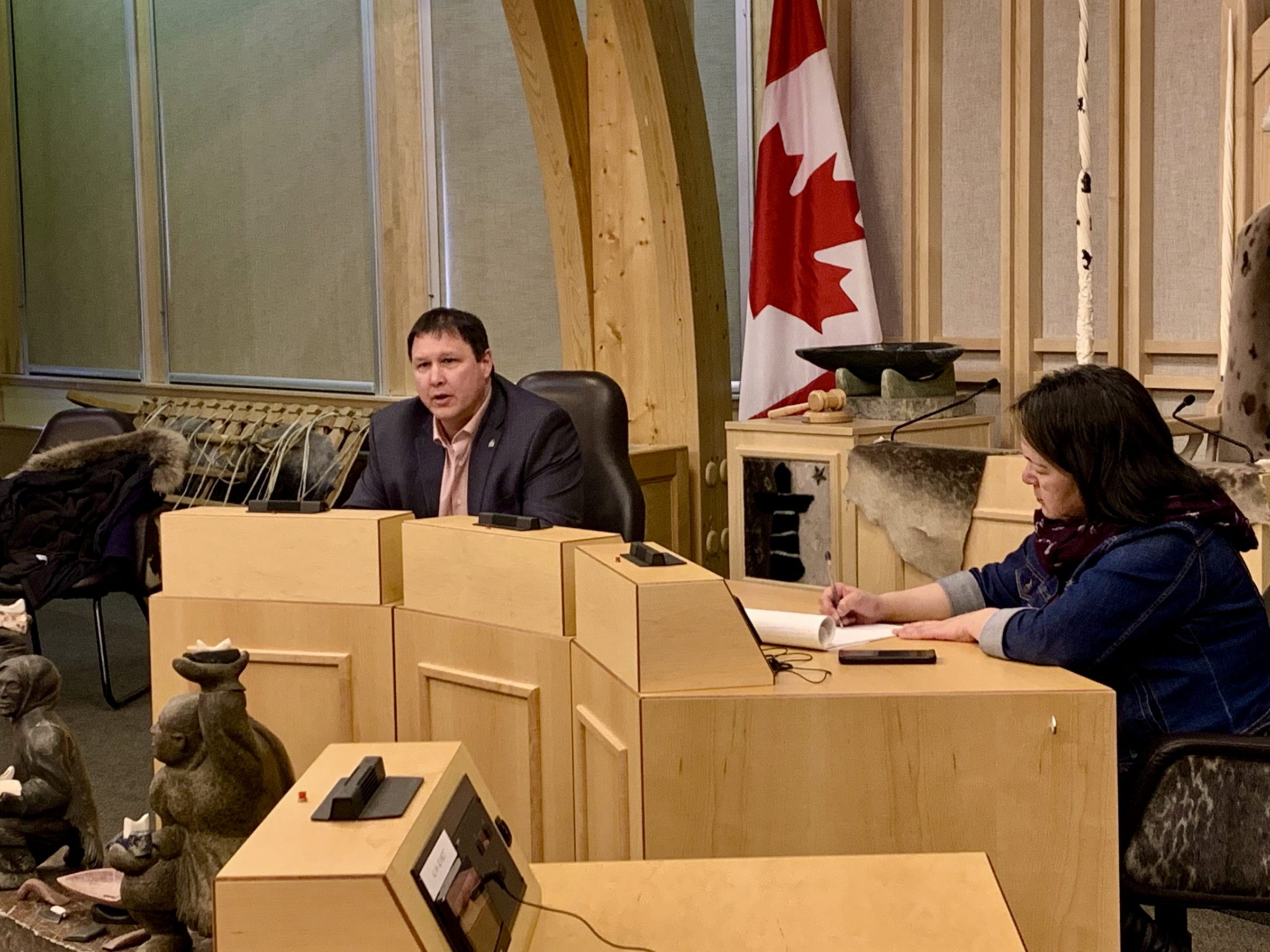 George Hickes, Nunavut’s health minister, has extended the territory’s public health emergency until April 16. Hickes first declared the public health emergency on March 18. There are still no confirmed cases of COVID-19 in Nunavut. Hickes also cautioned Nunavummiut against wearing masks to prevent the spread of COVID-19. “We want to make sure that our health-care workers have all the personal protective equipment that they need to do their jobs and help take care of us. People using masks for day to day … is unnecessary and, in fact, could increase the level of risk,” Hickes said. (Photo by Emma Tranter)