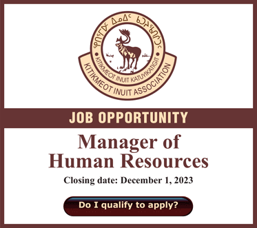 Job Opportunity – Manager of Human Resources, Kitikmeot Inuit Association