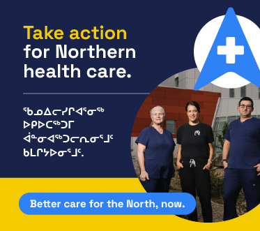 Mark Albert (right) and Fred Grootarz say they have a longterm to Iqaluit's water issues: shipping water from Greenland. (Photo Jorge Antunes) Mark